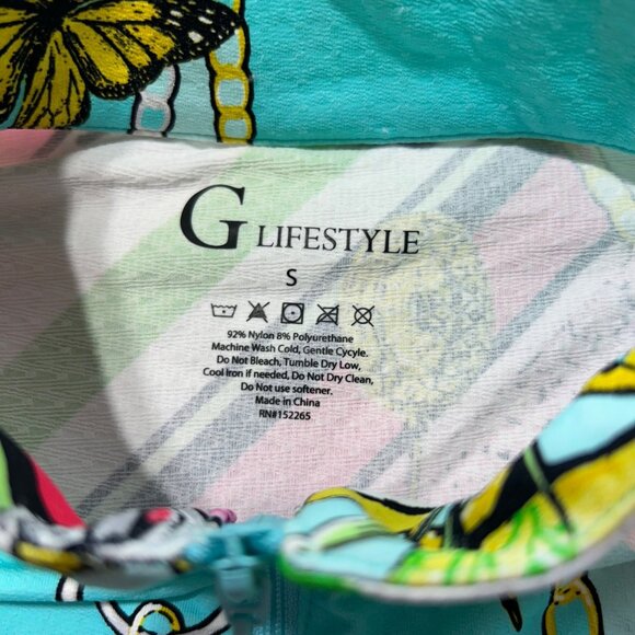 G Lifestyle Colorful Womens S Long Sleeve Pullover Top butterfly print - Picture 4 of 6